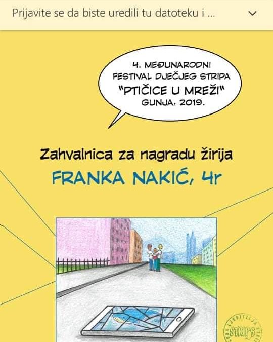 Franka Nakić nagrađeni autor za strip “Virtualna duša”