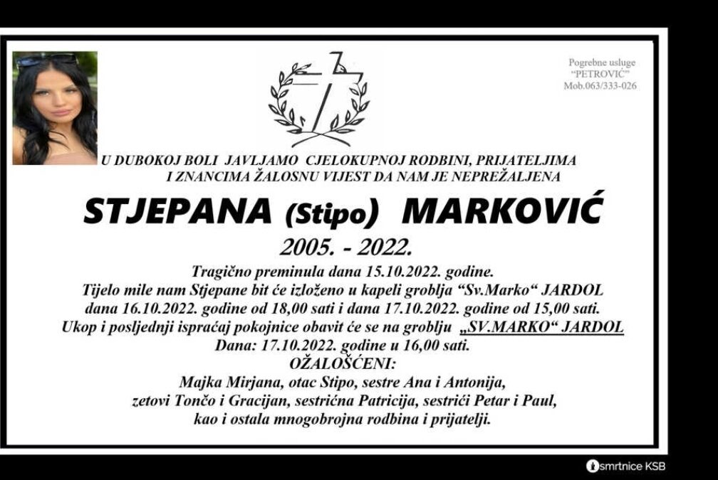 Posljednje zbogom našoj Stjepani