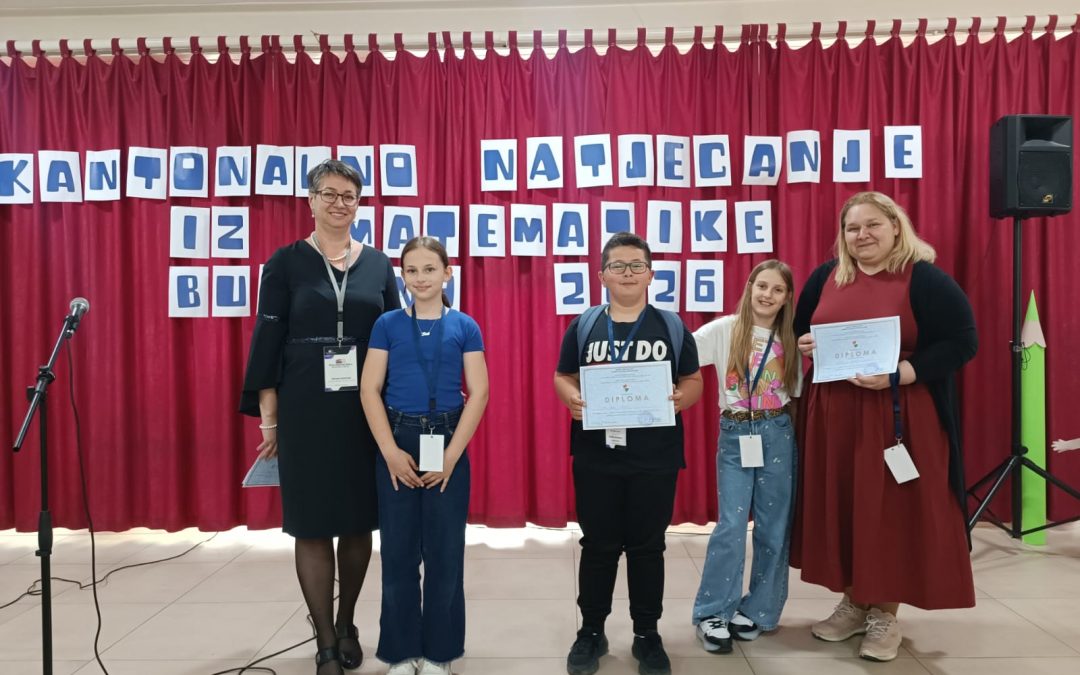 Učenici 5.a drugi su na Kantonalnom natjecanju iz matematike